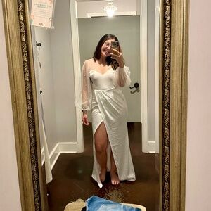 White Dress with Pearles Size M